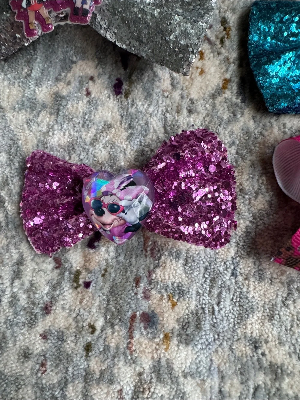 LOL Doll Glitter Bow Hair Clips - Assorted Colors